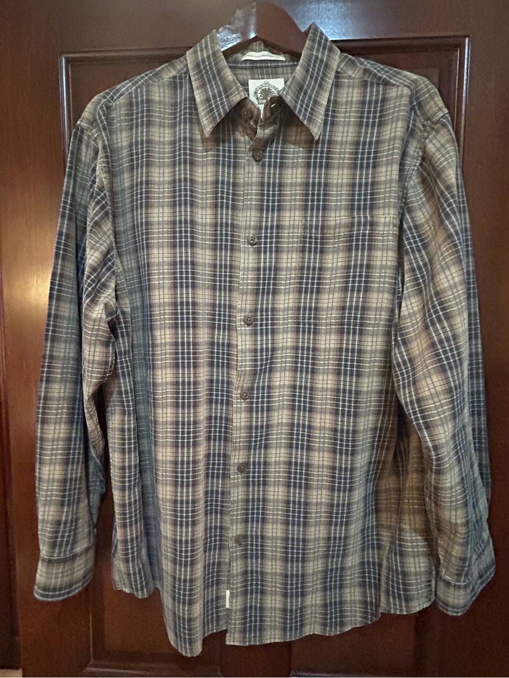 Y2K 100% Silk Paradise Collection Plaid Button Up Shirt Men’s XL